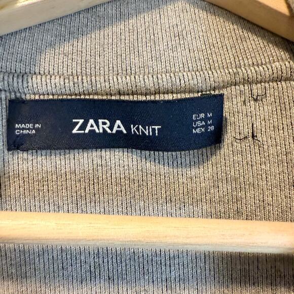 Zara Double Sided Cardi Coat Thick Longline Cardigan Sweater Black M Duster - Picture 5 of 10